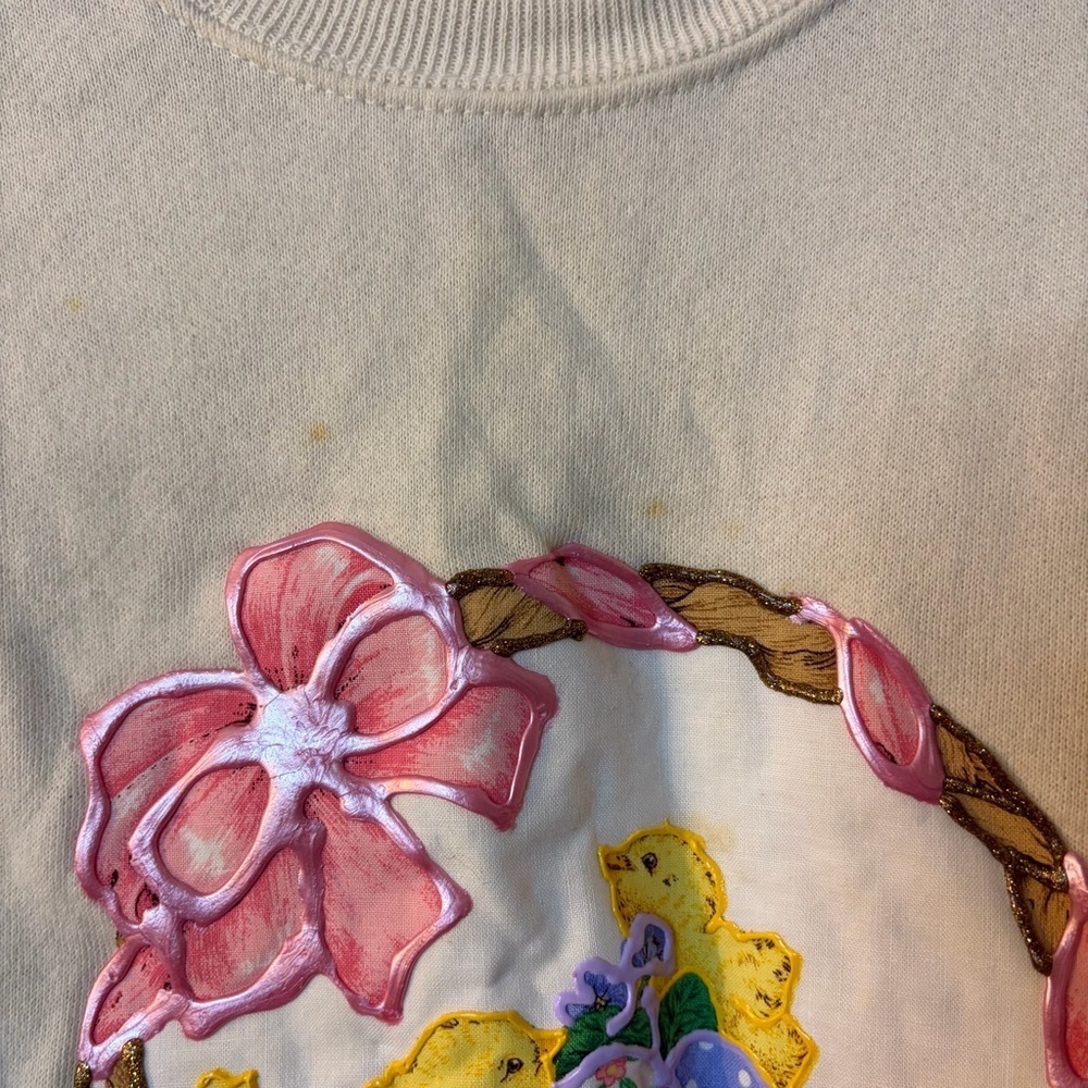 Vintage Easter Print Crewneck Sweatshirt small - Picture 4 of 8